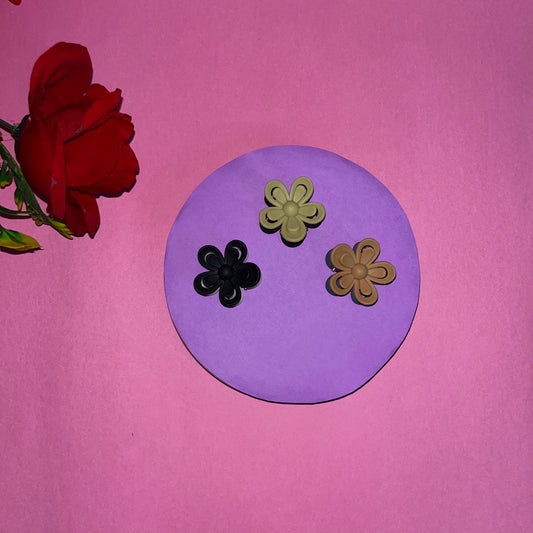 Givsy Flower Hair Claws (Pack of 3)GSYHC007