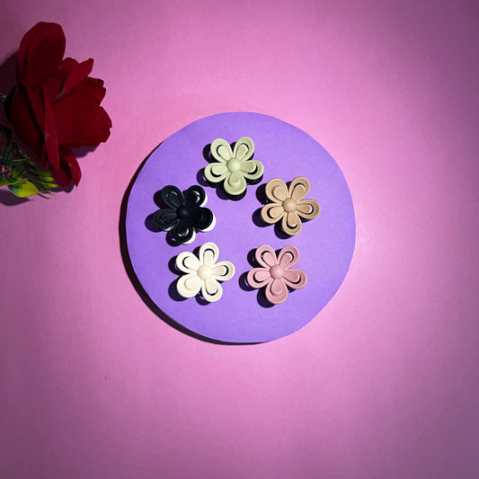 Givsy Flower Hair Claws (Pack of 5)GSYHC006