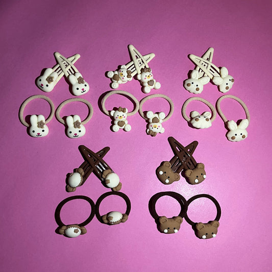 Givsy Korean Hair pins With Band (Set of 5) GSYHP005