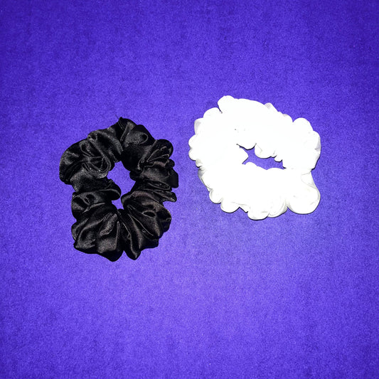 Givsy Hair Ties Scrunchies Black And White GSY004